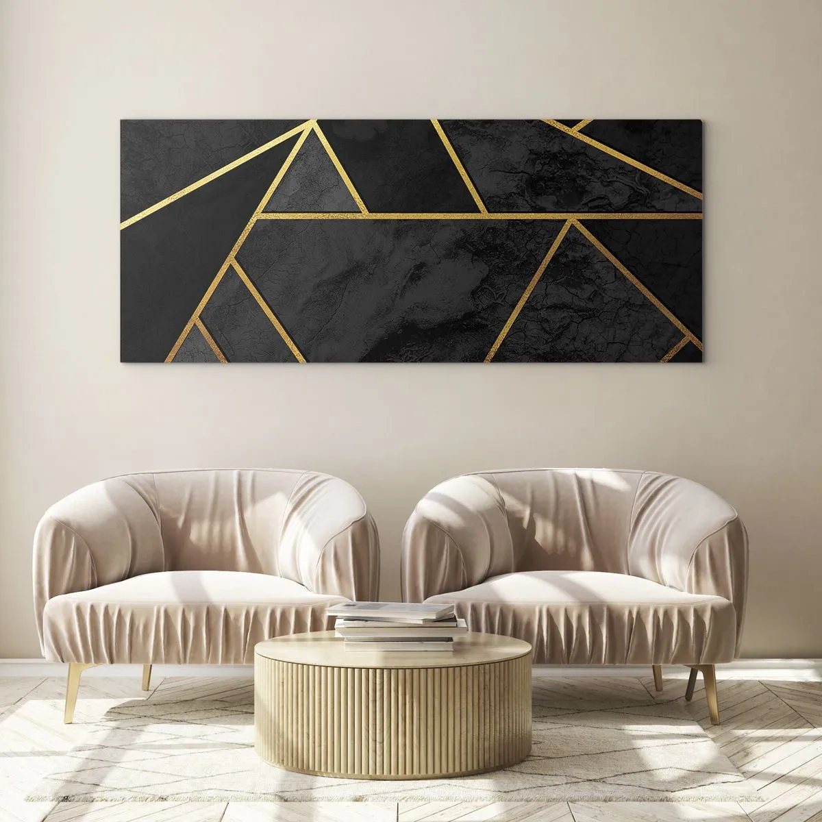 Obraz na szkle - Mrok i blask - 100x40 cm