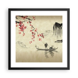 Plakat w czarnej ramie - W kraju kwitnącej wiśni - 40x40 cm