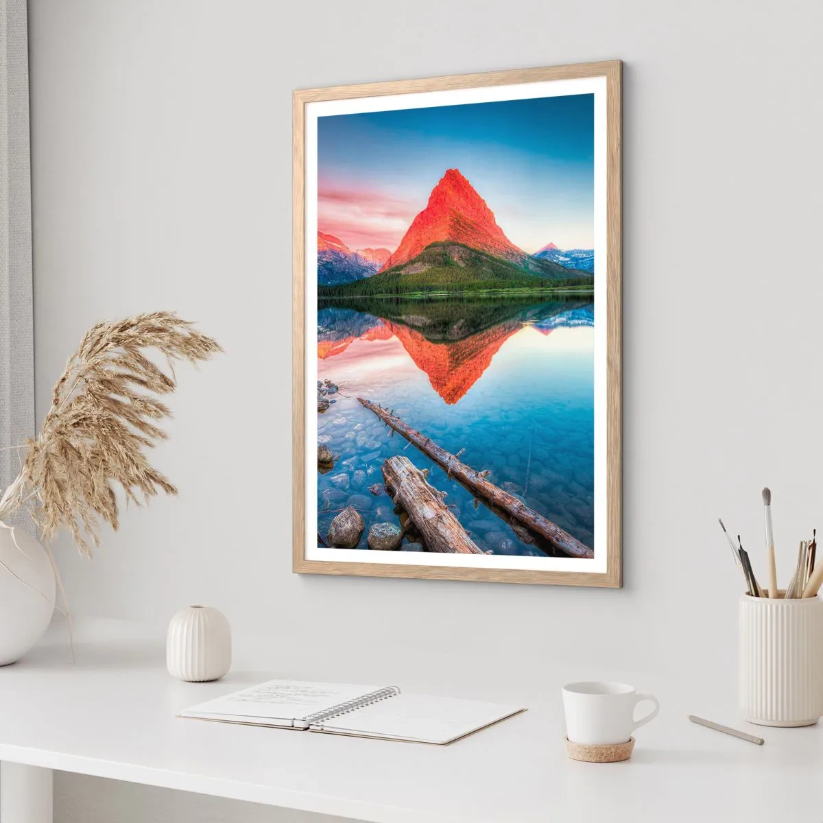 Plakat w ramie jasny dąb - Żar i chłód - 40x50 cm