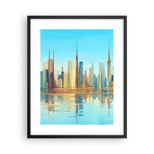 Plakat w czarnej ramie - Słoneczna metropolia - 40x50 cm