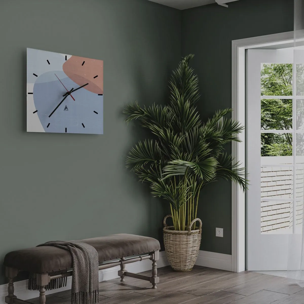 Zegar ścienny - Pastelowe związki - 30x30 cm