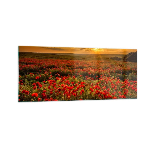 Obraz na szkle - Wśród fali łąk szumiących, wśród kwiatów powodzi - 100x40 cm