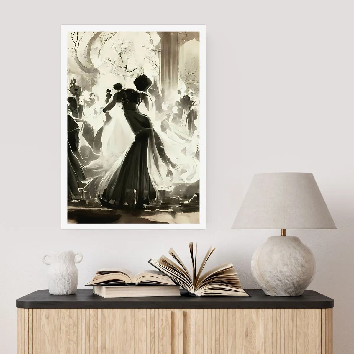 Plakat - Elegancki bal w czerni i bieli - 50x70cm - Wielka maskarada - Nowoczesna dekoracja ścienna do salonu, kuchni i sypialni ARTTOR