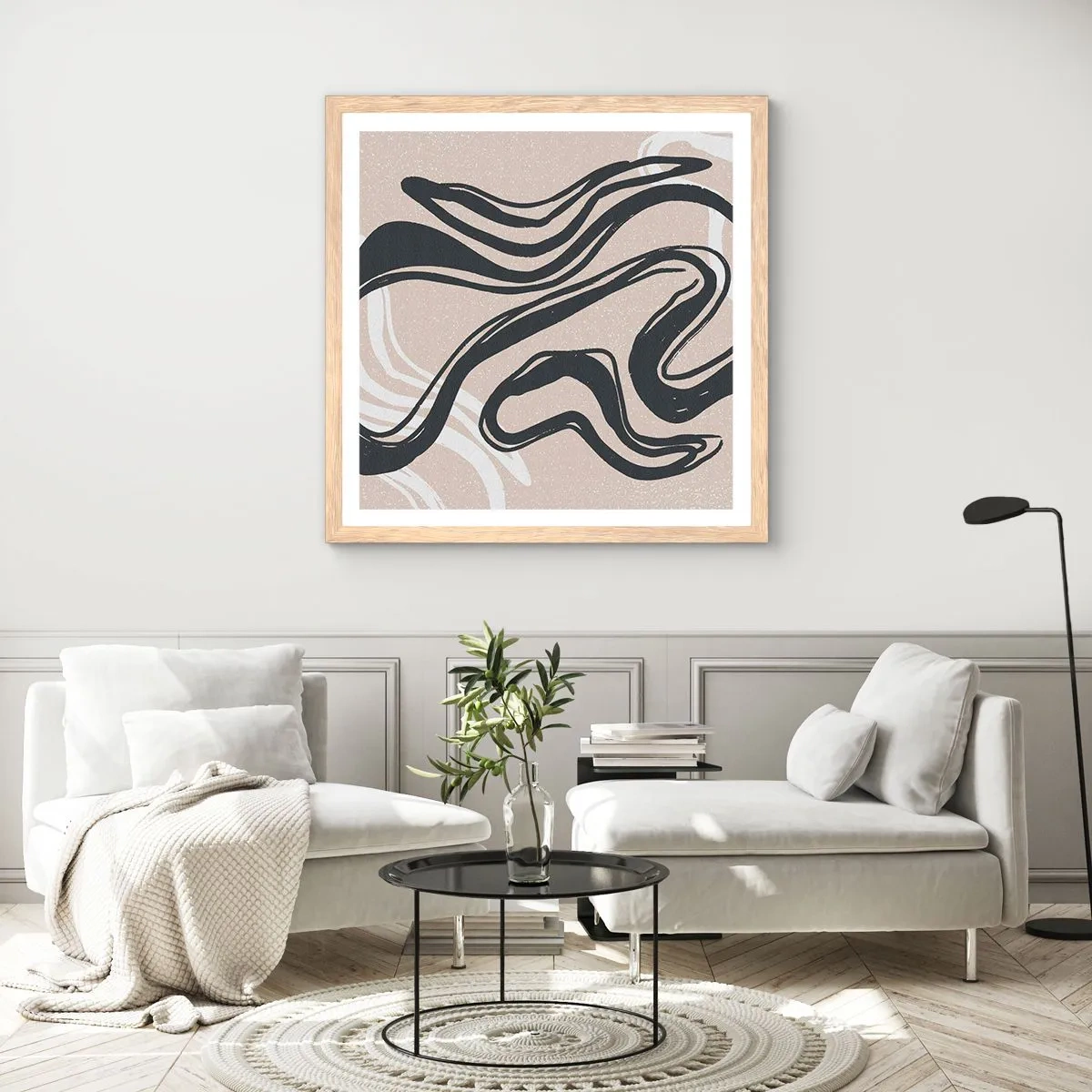 Plakat w ramie jasny dąb - Ekspresja zwielokrotniona - 40x40 cm