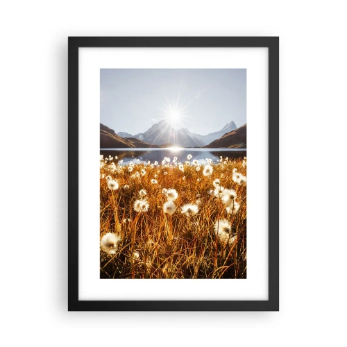 Plakat w czarnej ramie - Twardość skał, miękkość traw - 30x40 cm