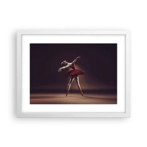 Plakat w białej ramie - Prima ballerina - 40x30 cm