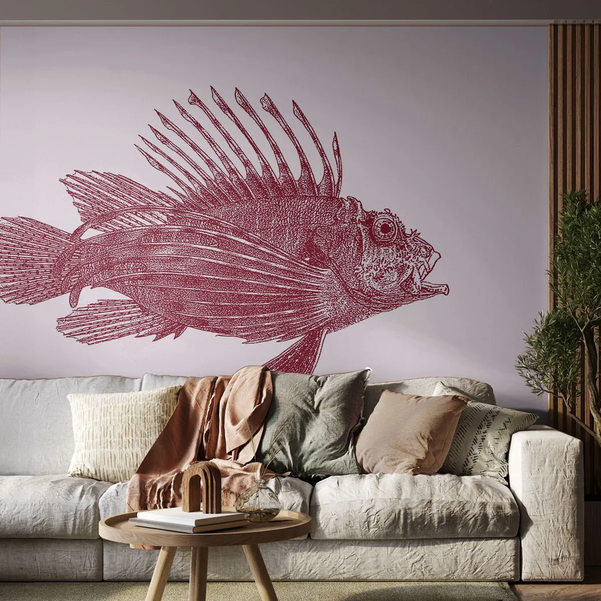 Fototapeta Premium Canvas - Mieszkanka egzotycznych wód - Ryba, Skrzydlica, Tropikalna - 250x175 cm