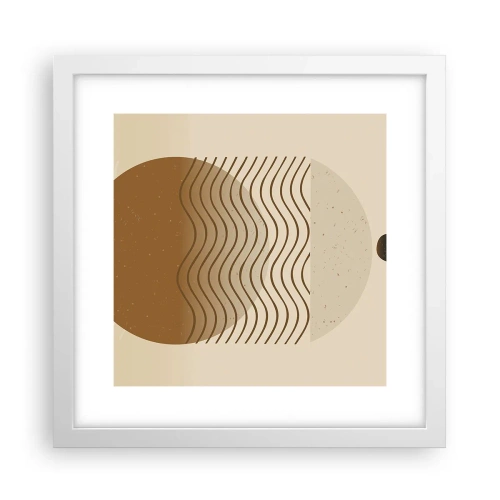 Plakat w białej ramie - O pochodzeniu figur geometrycznych - 30x30 cm