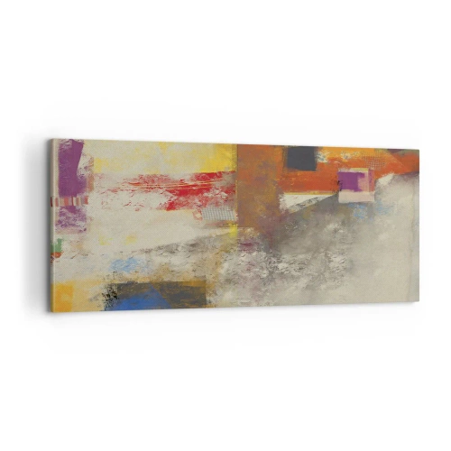 Obraz na płótnie - Geometria barw - 100x40 cm