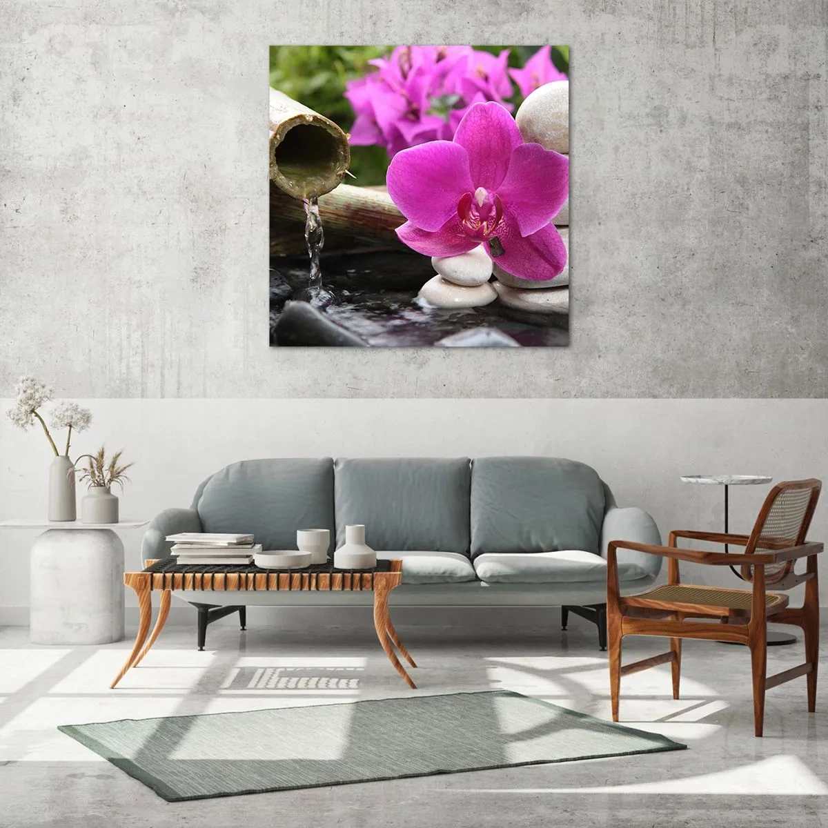 Obraz na szkle - Już odpoczywasz - 40x40 cm