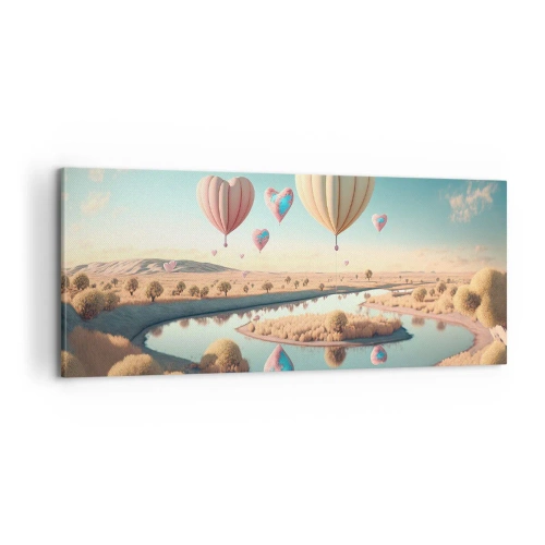 Obraz na płótnie - Miłość pozwala wznieść się - 100x40 cm