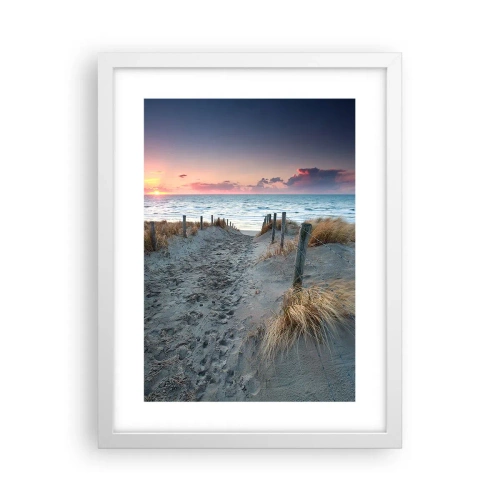 Plakat w białej ramie - Rozlałeś tęczę blasków promienistą… - 30x40 cm