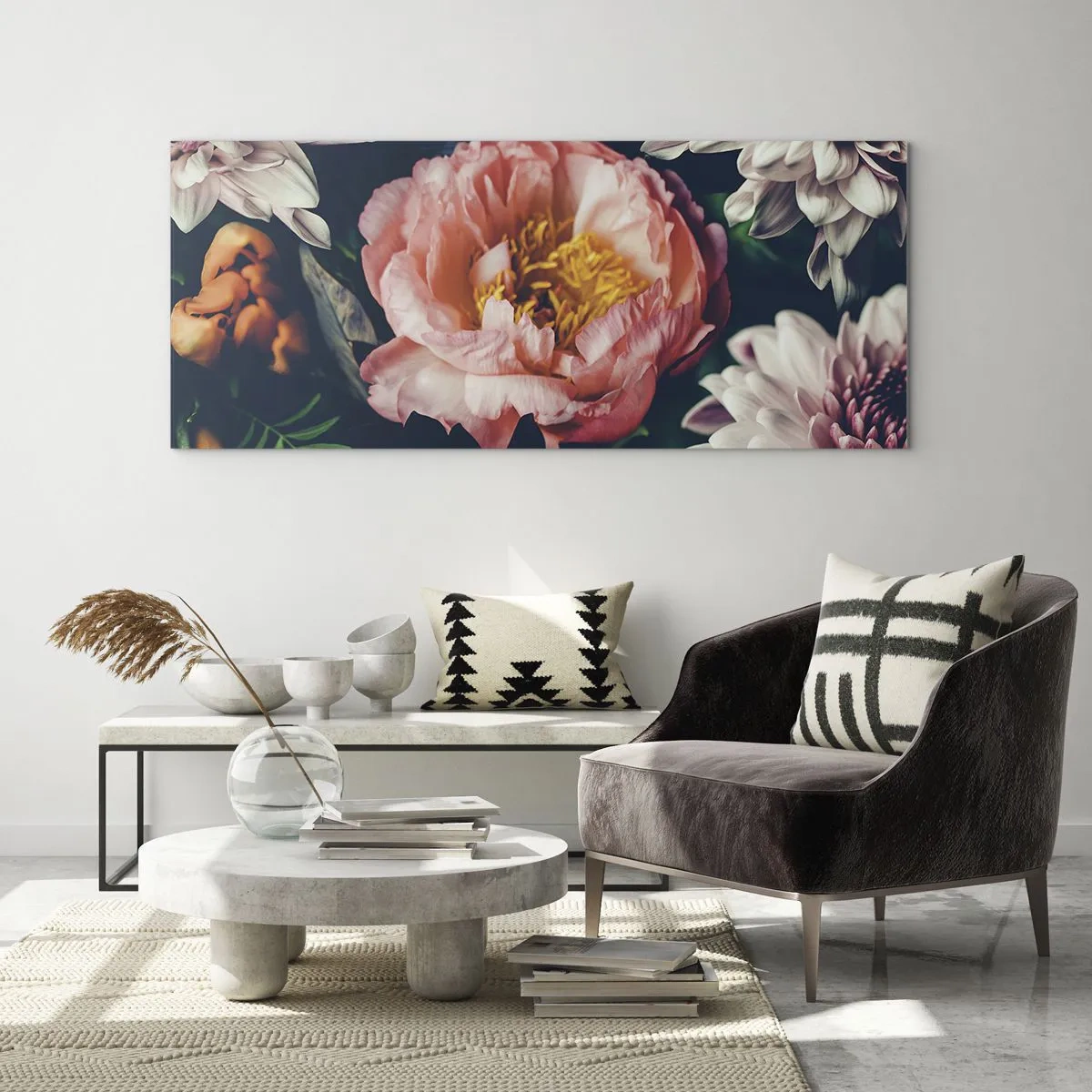 Obraz na szkle - Z barokowym przepychem - 90x30 cm
