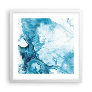 Plakat w białej ramie - Koncert błękitu - 40x40 cm