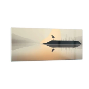 Obraz na szkle - Pan na jeziorze - 100x40 cm