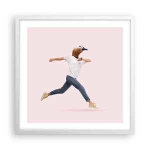 Plakat w białej ramie - Szczypta absurdu - 50x50 cm