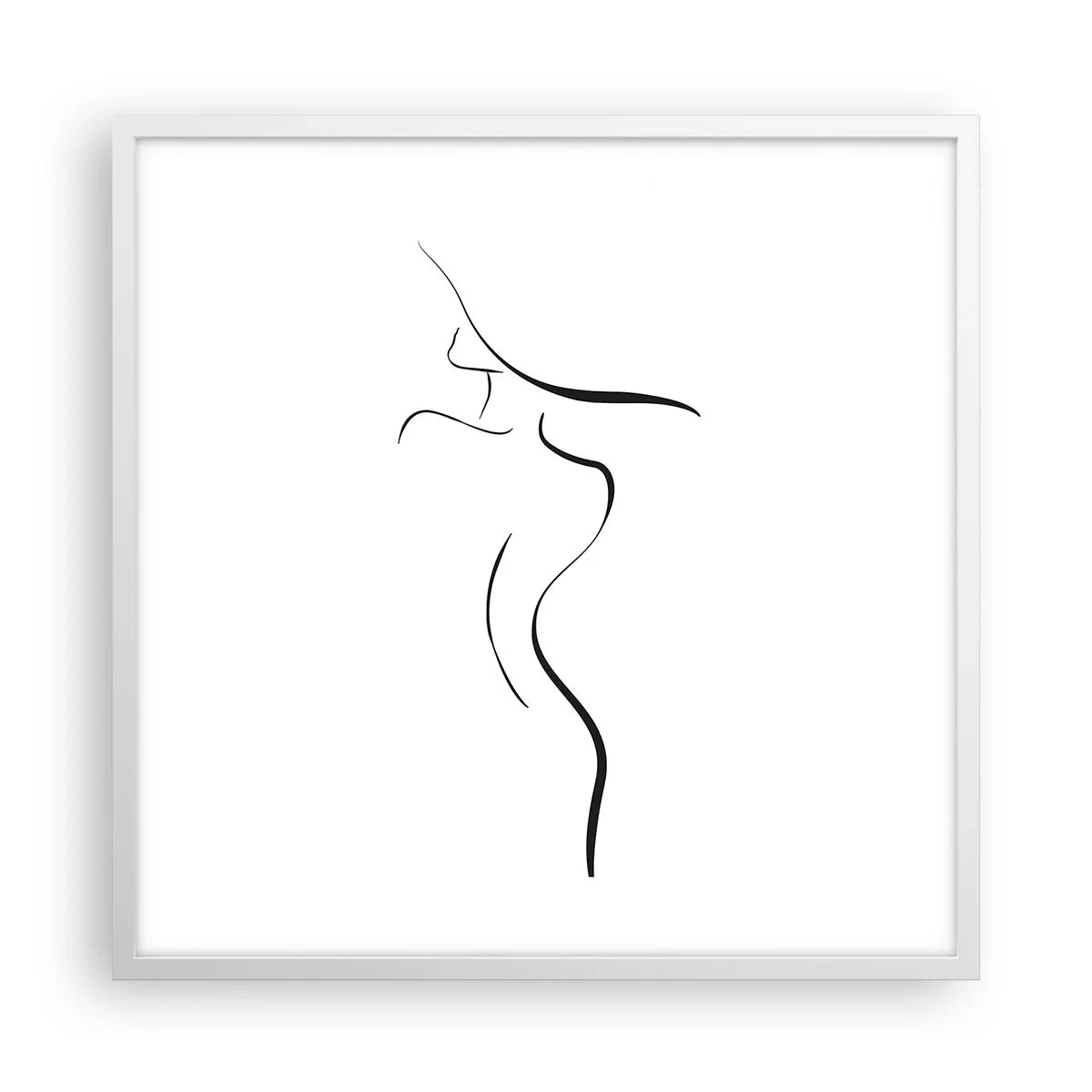 Plakat w białej ramie - Nieuchwytna jak fala - 60x60 cm
