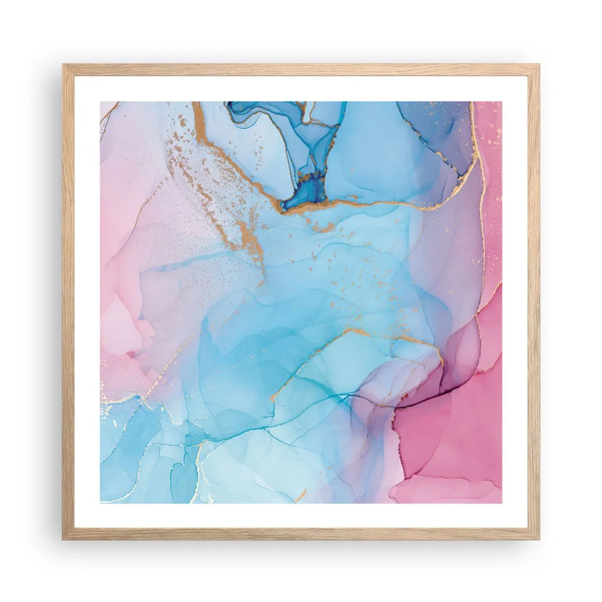 Plakat w ramie jasny dąb - Spotkanie i przenikanie - 60x60 cm