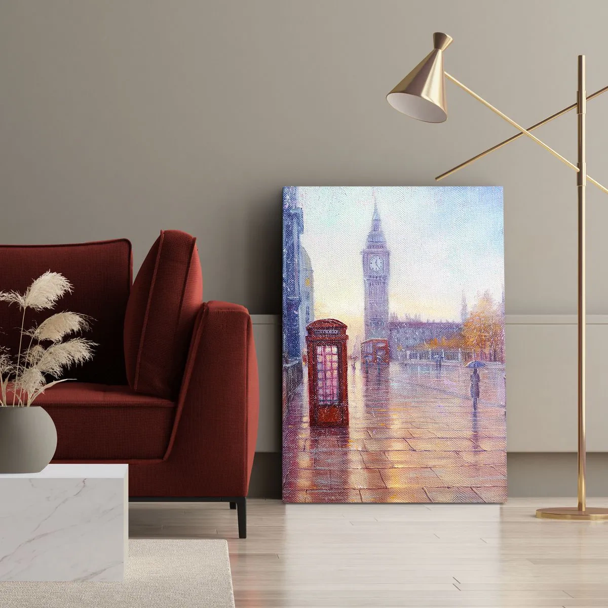 Obraz na płótnie - Londyński jesienny dzień - 45x80 cm