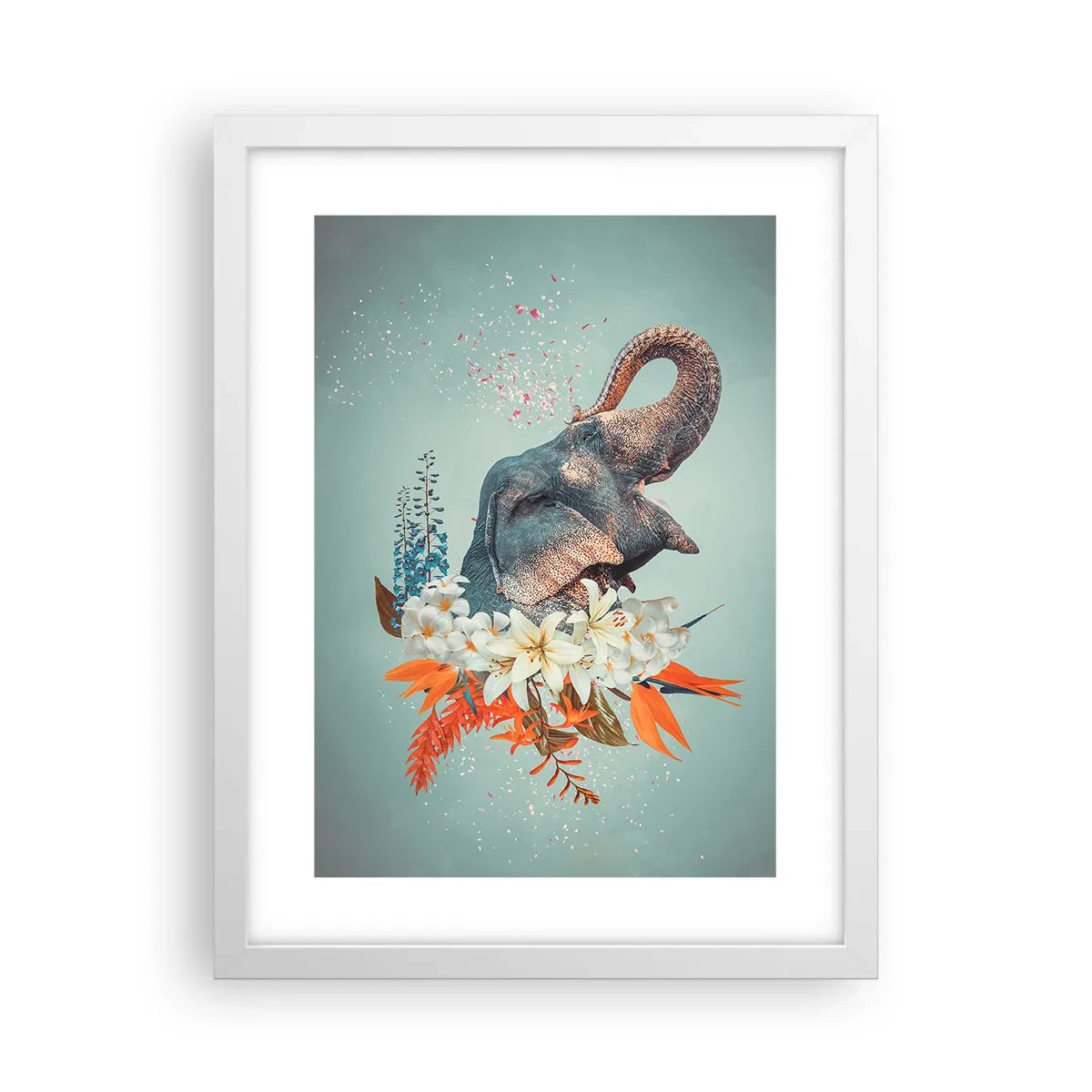 Plakat w białej ramie - Ryk radości - 30x40 cm