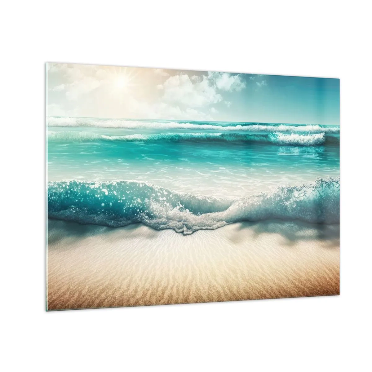 Obraz na szkle - Spokój oceanu - 70x50 cm