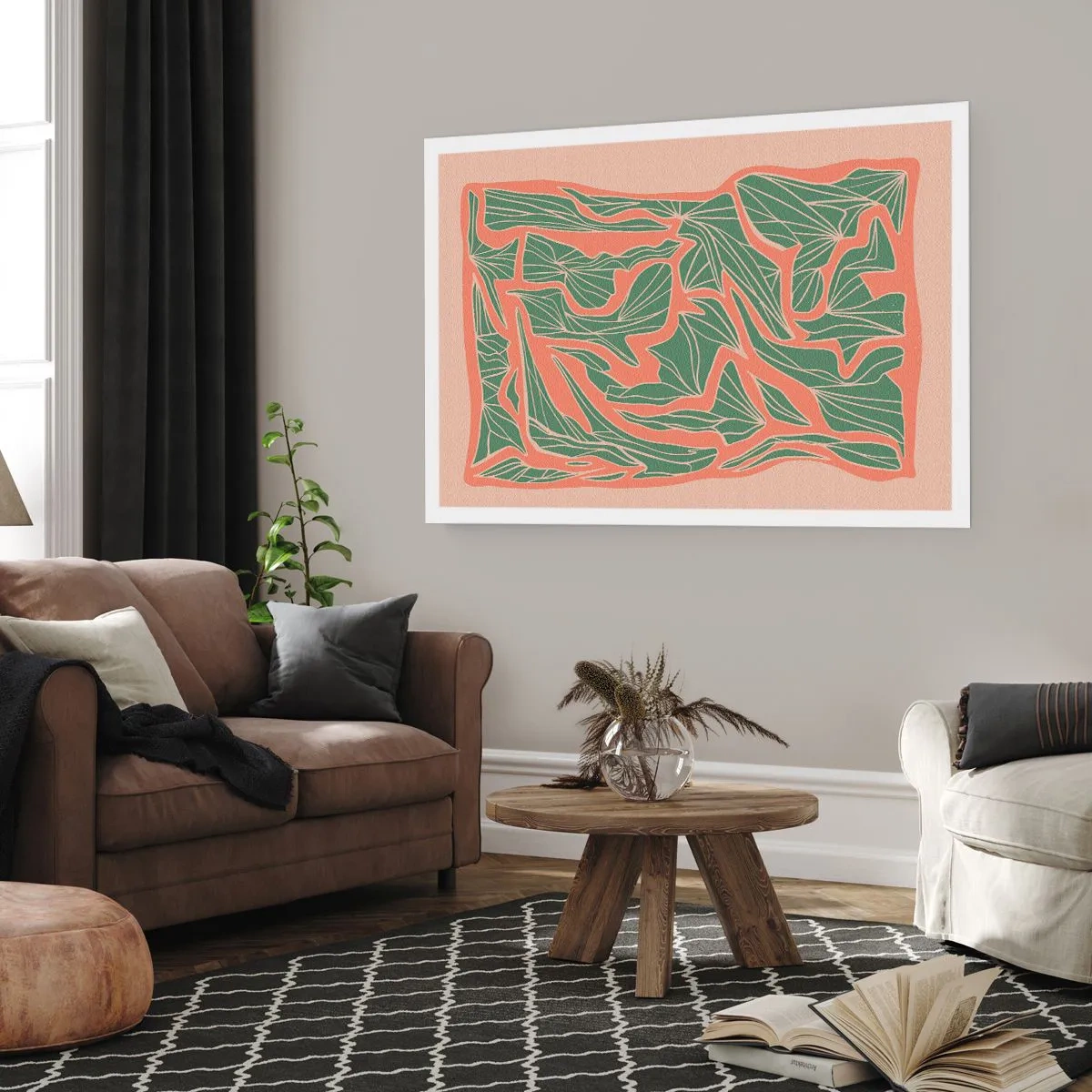 Plakat - Zmagania koralu i zieleni - 70x50 cm