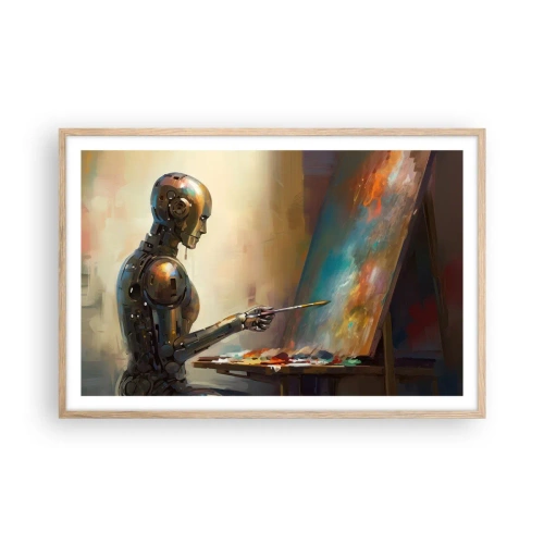 Plakat w ramie jasny dąb - Sztuka przyszłości - 91x61 cm