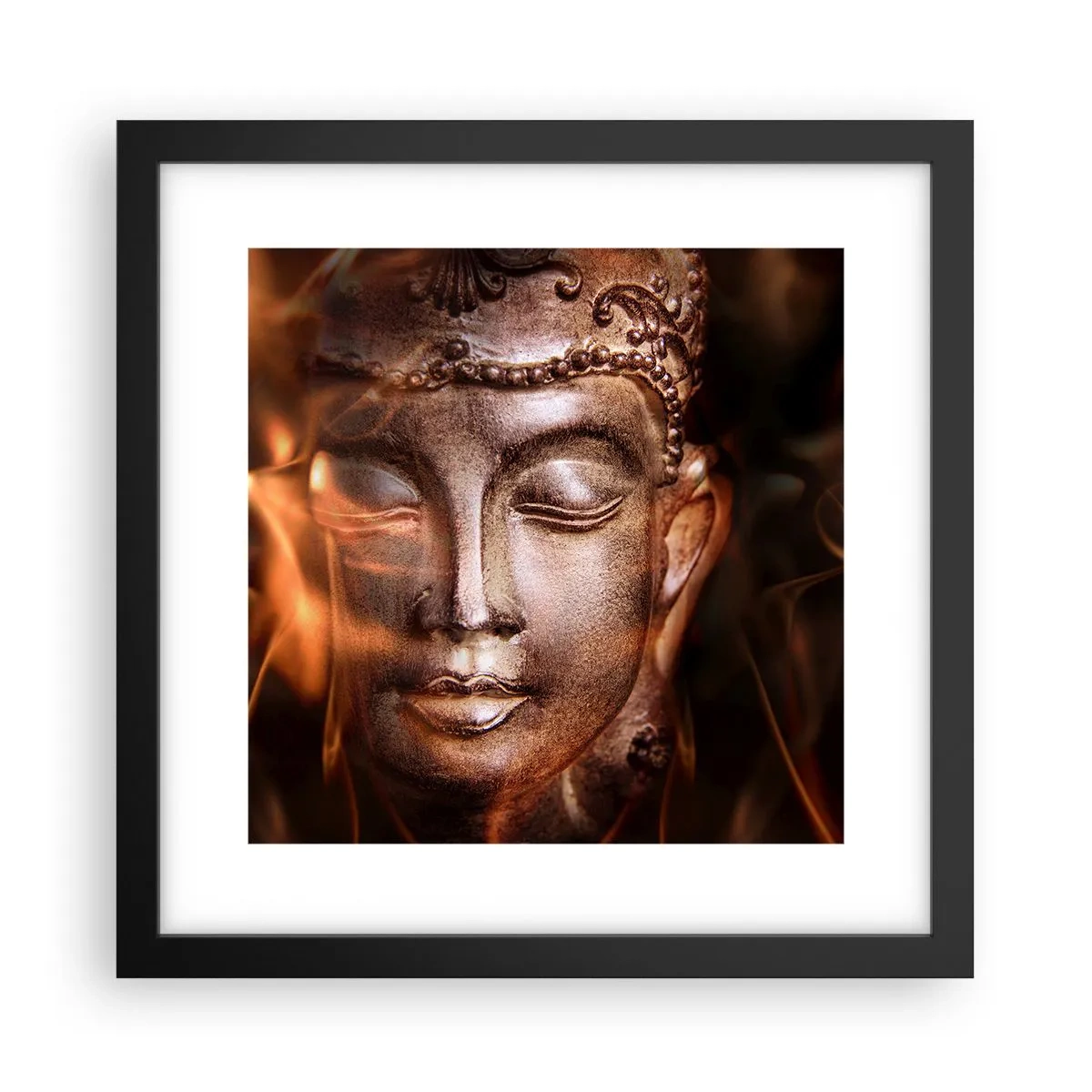 Plakat w czarnej ramie - Istnieje tylko tu i teraz - 30x30 cm