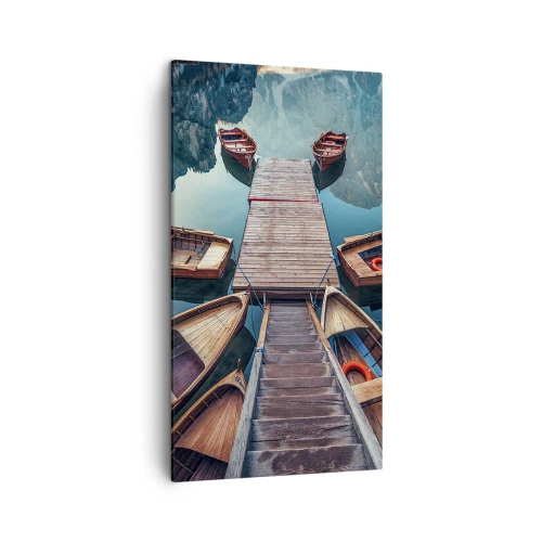 Obraz na płótnie - Czekam na przystani - 45x80 cm