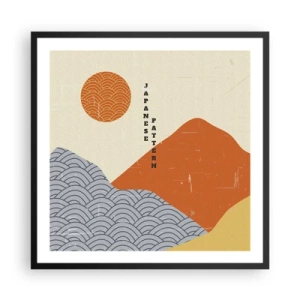 Plakat w czarnej ramie - W japońskim duchu - 60x60 cm