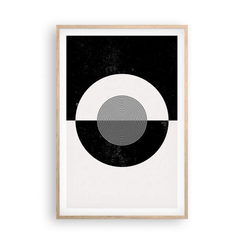 Plakat w ramie jasny dąb - Harmonia w czerni i bieli - 61x91 cm