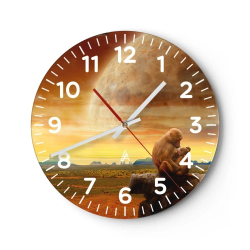 Zegar ścienny - Miłość wszędzie ta sama - 30x30 cm