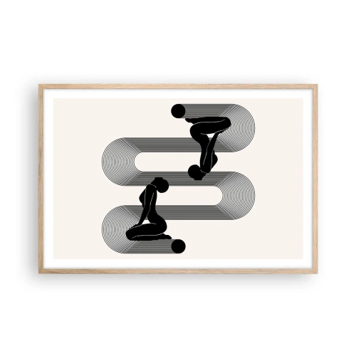 Plakat w ramie jasny dąb - Zmysłowa symetria - 91x61 cm