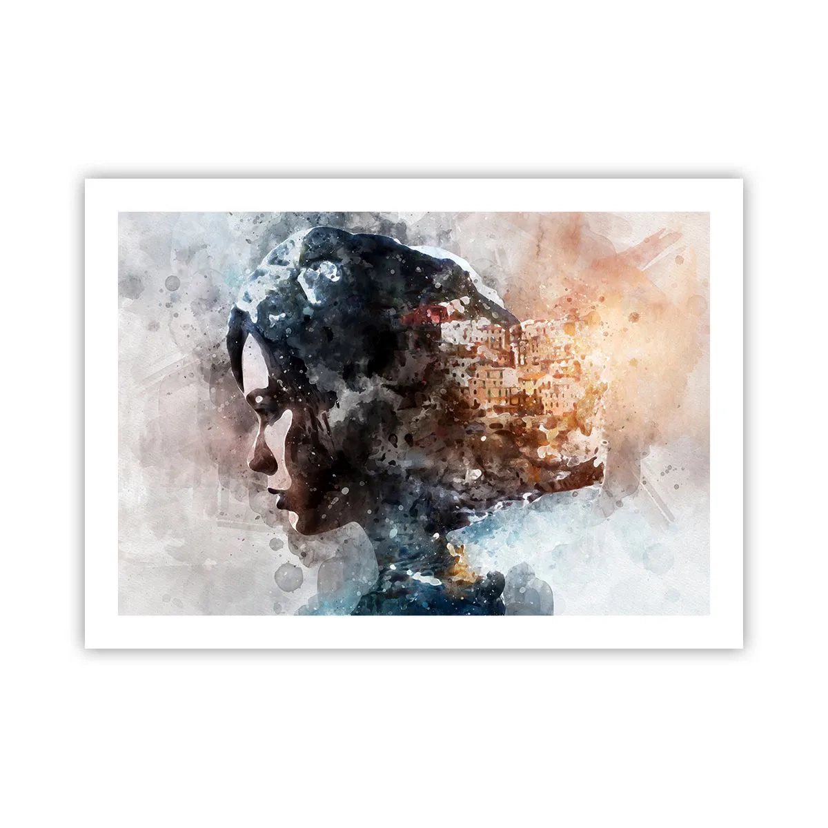 Plakat - Opowieść o dziewczynie z miastem w tle - 70x50 cm