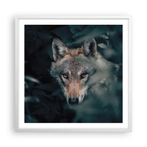 Plakat w białej ramie - Łowca - 60x60 cm