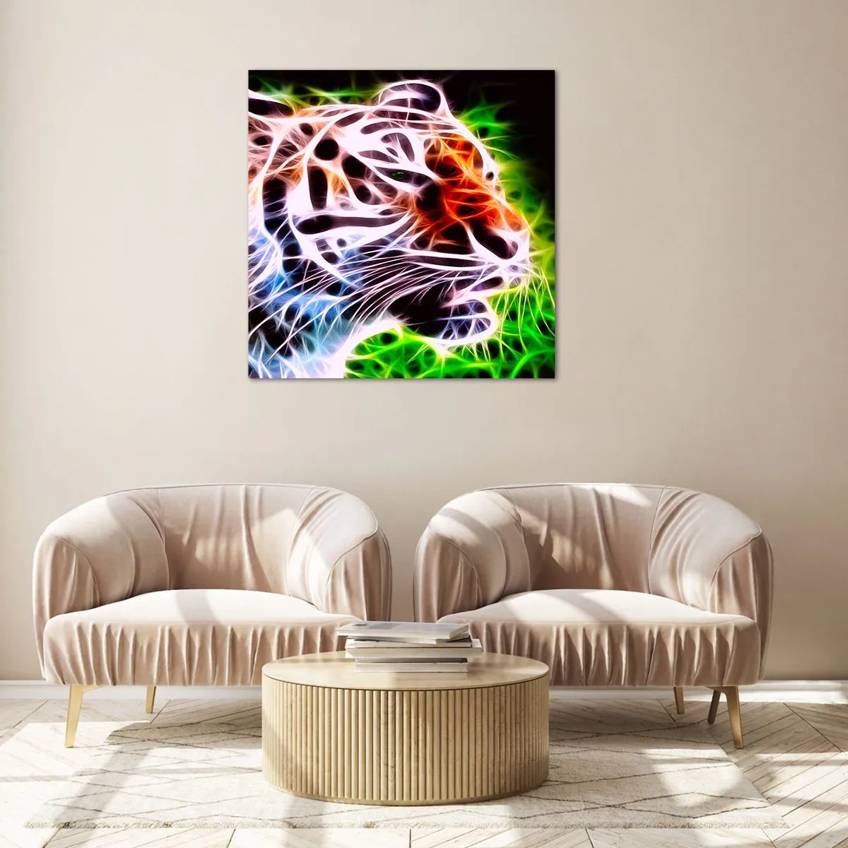 Obraz na szkle - Groźna aura - 60x60 cm