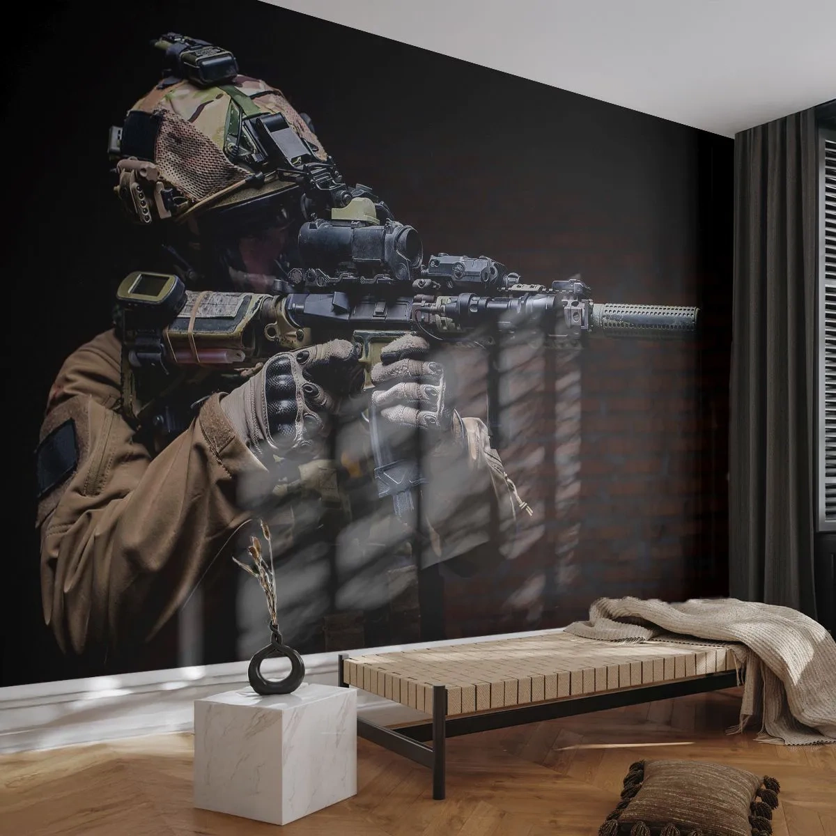 Fototapeta Samoprzylepna Deluxe Sticker - Zabójczo skuteczny - Militaria, Karabin, Broń - 250x175 cm