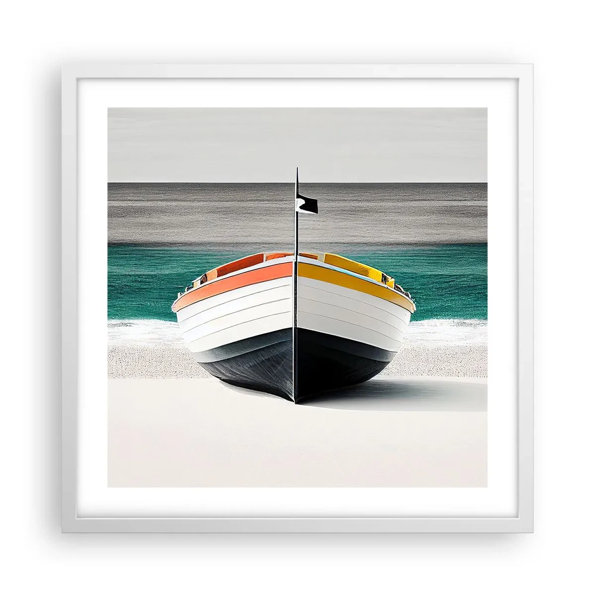 Plakat w białej ramie - Na swoim miejscu - 50x50 cm