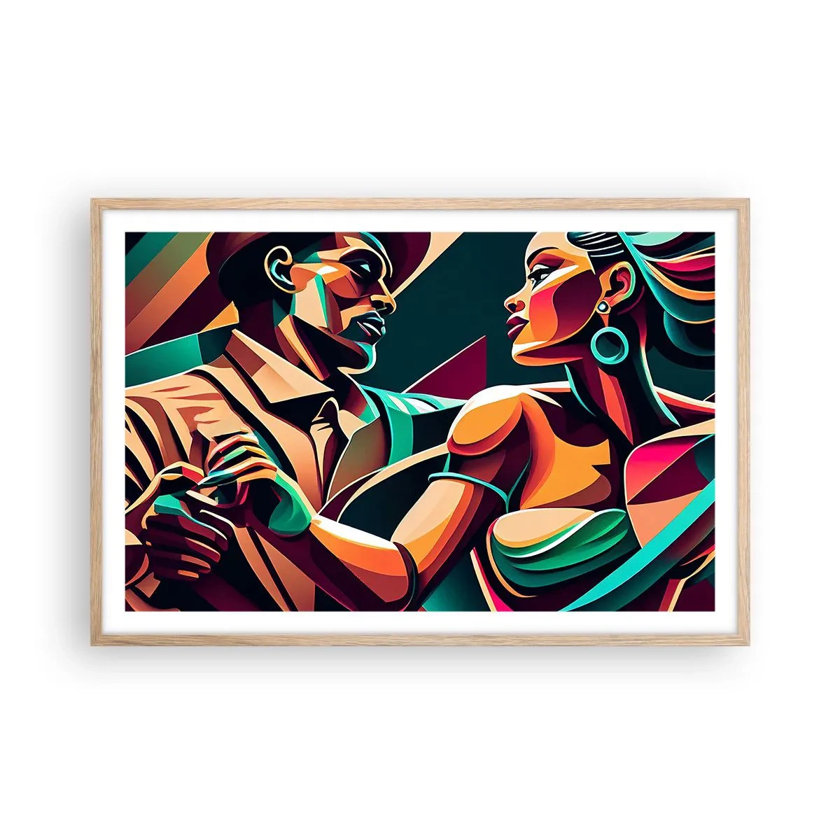 Plakat w ramie jasny dąb - W rytmie serca - 91x61 cm