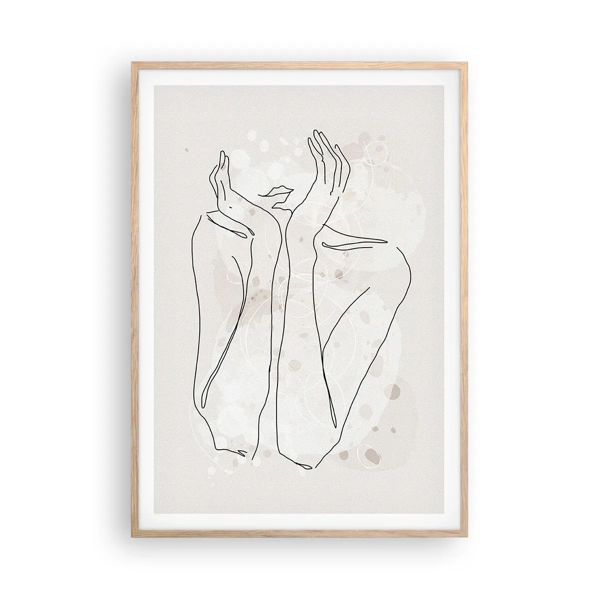 Plakat w ramie jasny dąb - Rozmarzona chwila - 70x100 cm