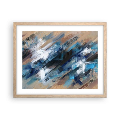 Plakat w ramie jasny dąb - Po błękitnym skosie - 50x40 cm