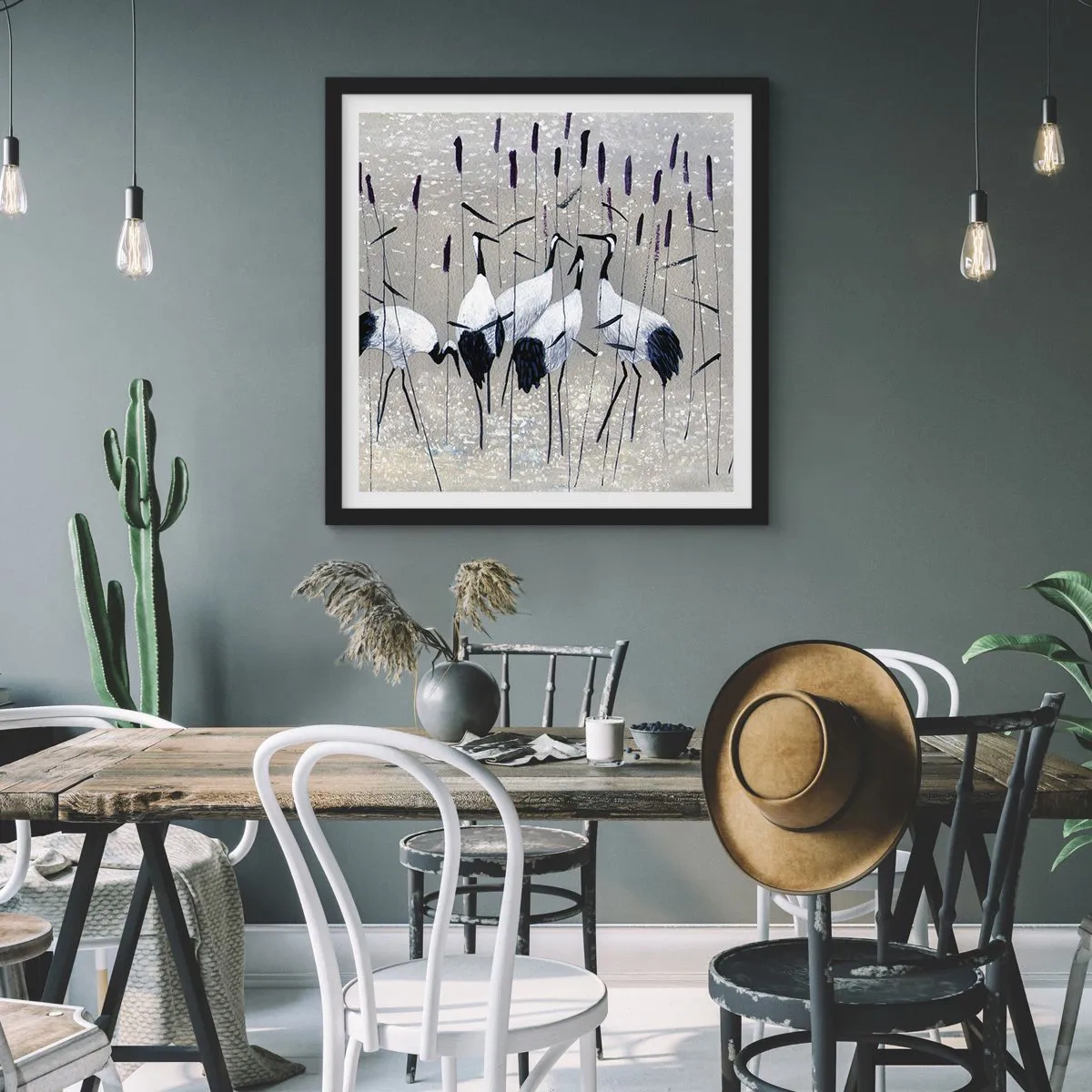 Plakat w czarnej ramie - Wśród swoich - 50x50 cm