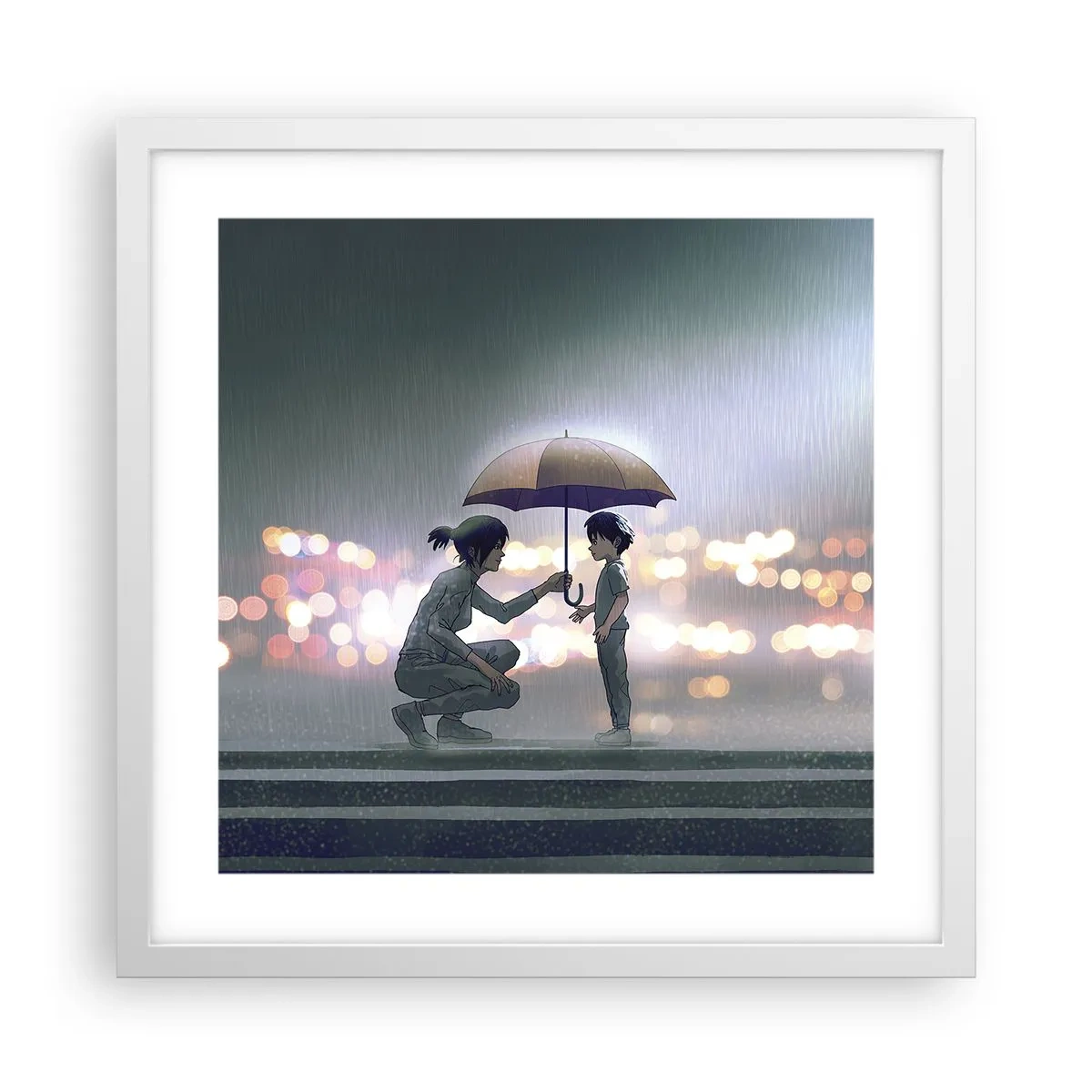Plakat w białej ramie - I już jest wszystko dobrze - 40x40 cm