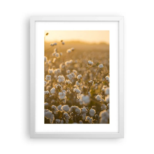Plakat w białej ramie - Puszyste pole - 30x40 cm