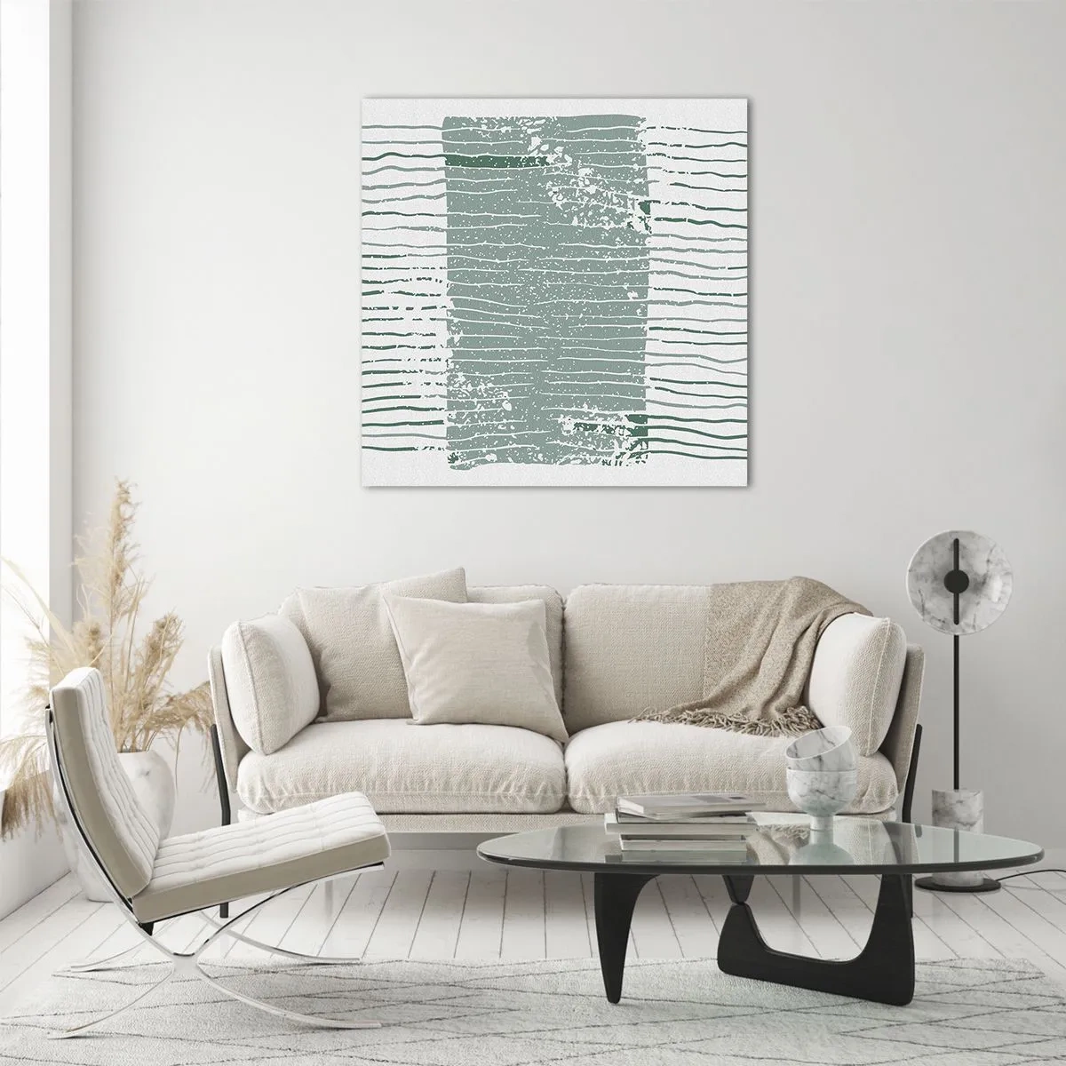 Obraz na szkle - Abstrakcja morska - 70x70 cm