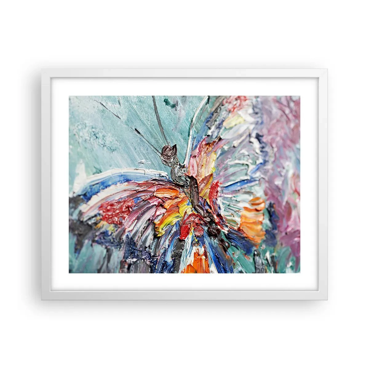 Plakat w białej ramie - Pomalowany przez naturę - 50x40 cm