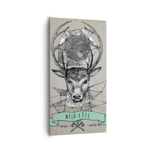 Obraz na płótnie - Widzenie św. Hubertusa - 65x120 cm