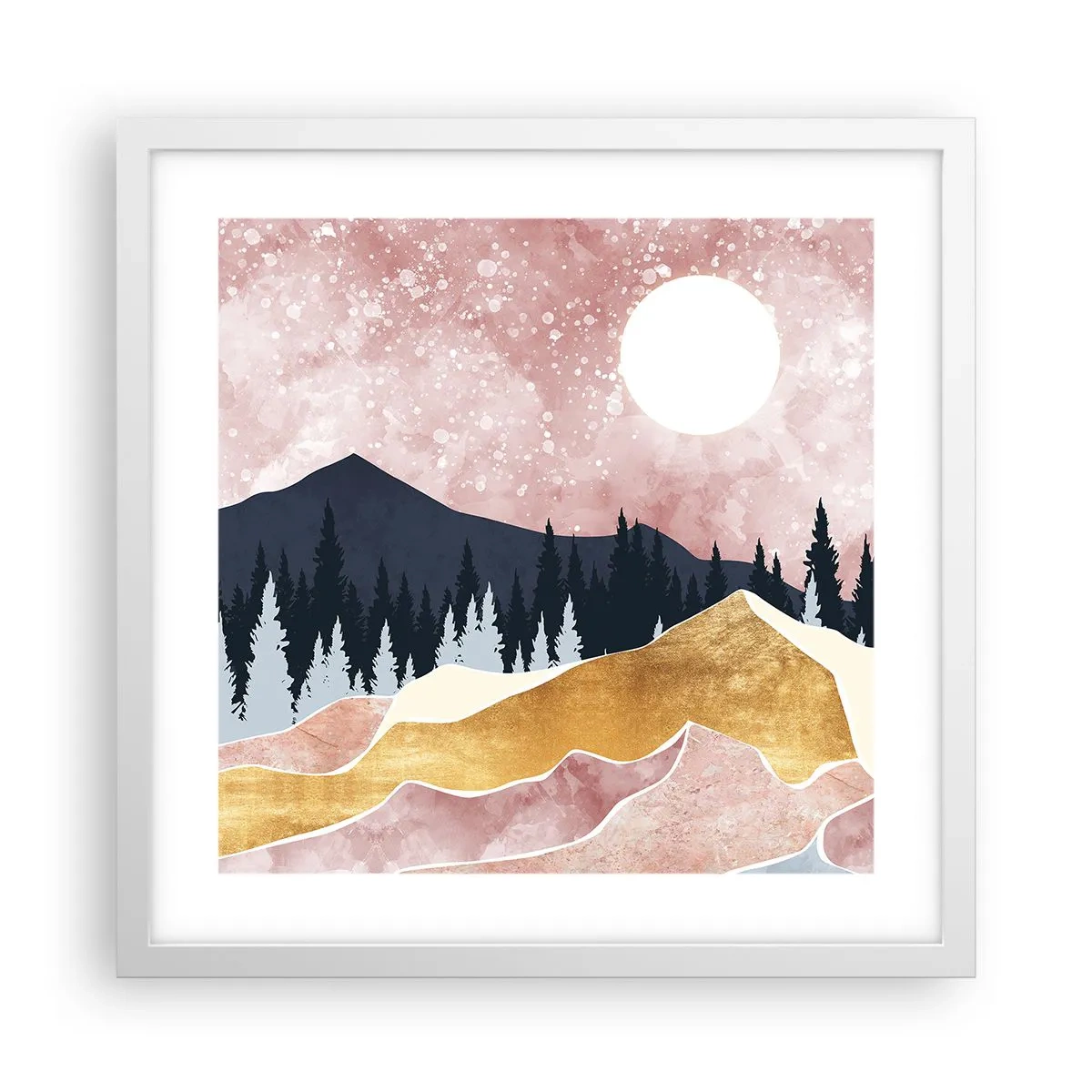 Plakat w białej ramie - Nocna straż - 40x40 cm