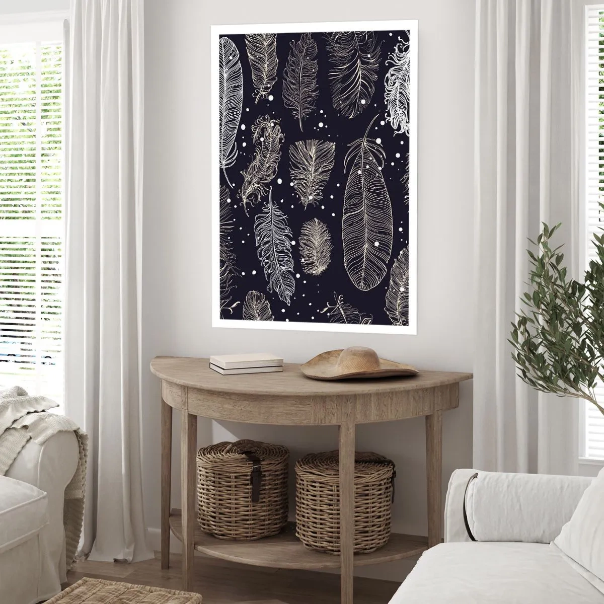 Plakat - Pierzasta koronka - 40x50 cm