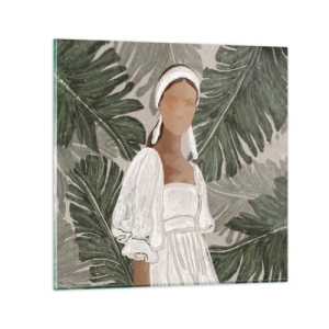 Obraz na szkle - Portret egzotyczny - 30x30 cm